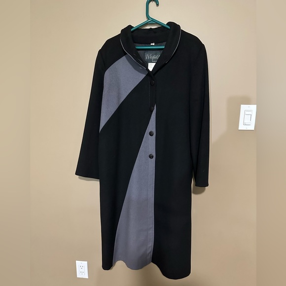 Vintage boutique Westfield pure virgin wool long coat size 18 - Picture 1 of 4